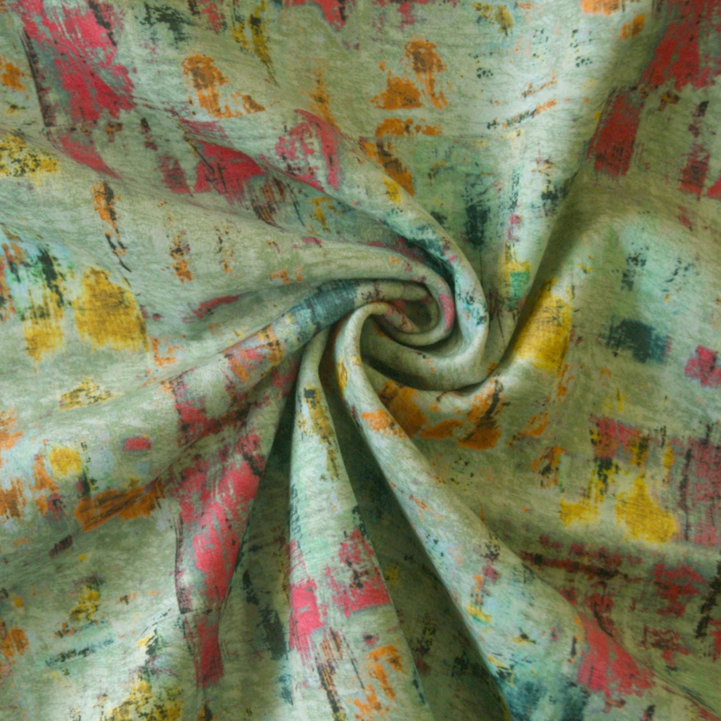 Multicolour brushstroke design fabric for curtains or upholstery