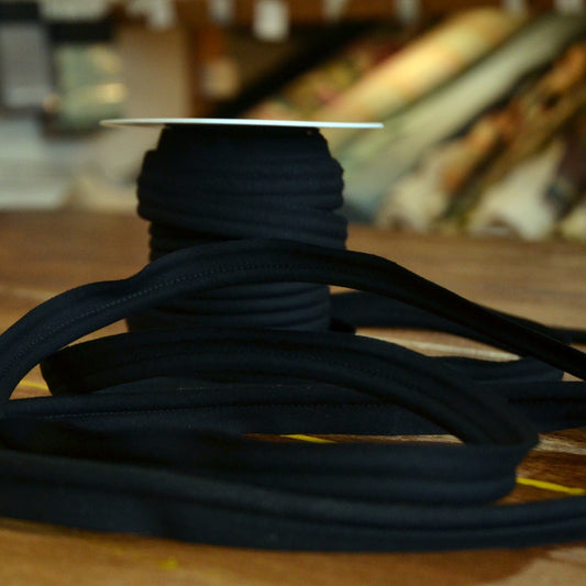 Black Covered Insert Piping for Cushions