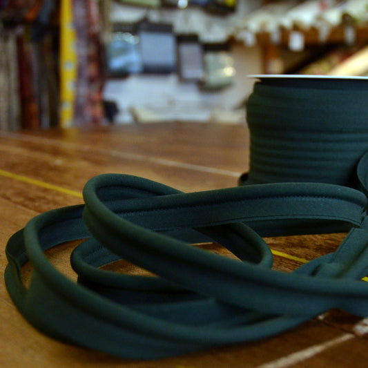 Bottle Green Covered Insert Piping for Cushions