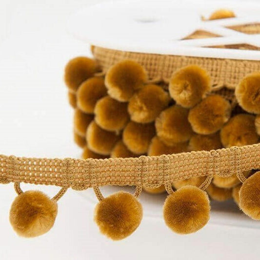 Gold pom pom trim to buy online
