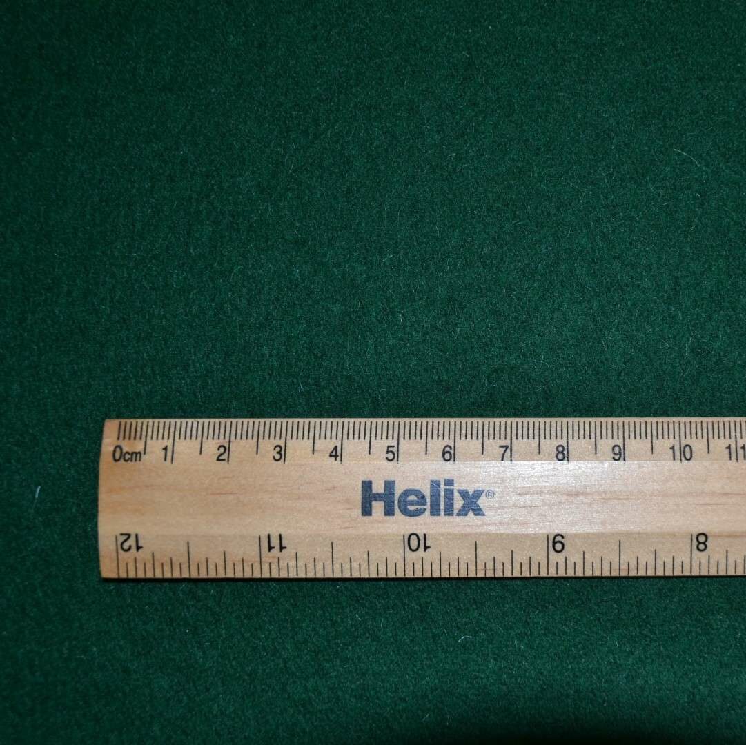 Wool mix hardwearing green baize woven fabric