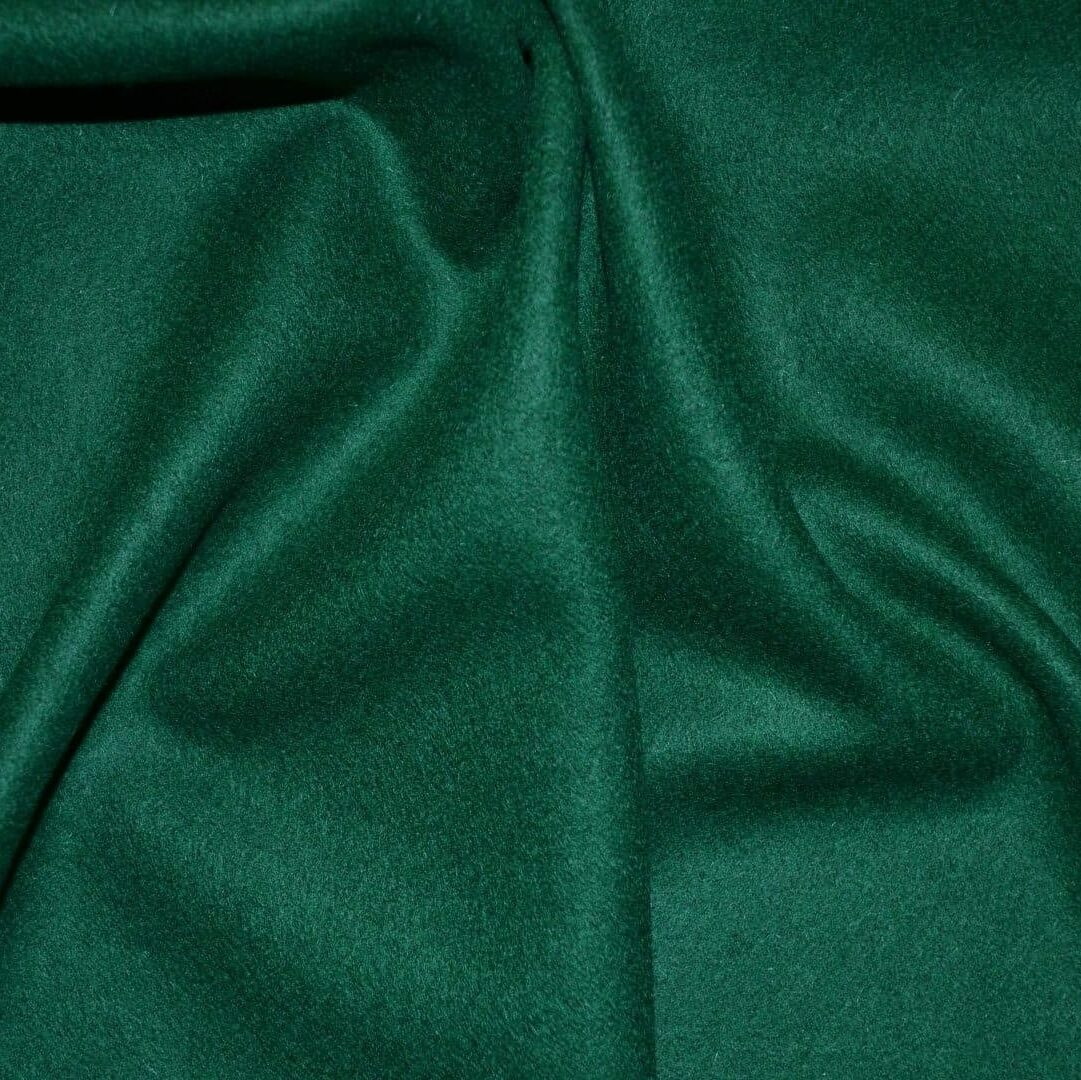 Wide wool mix traditional green baize fabric