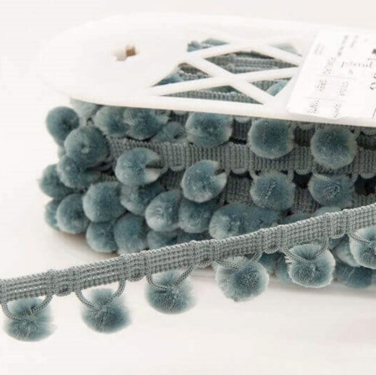 Light grey pom pom trim to buy online