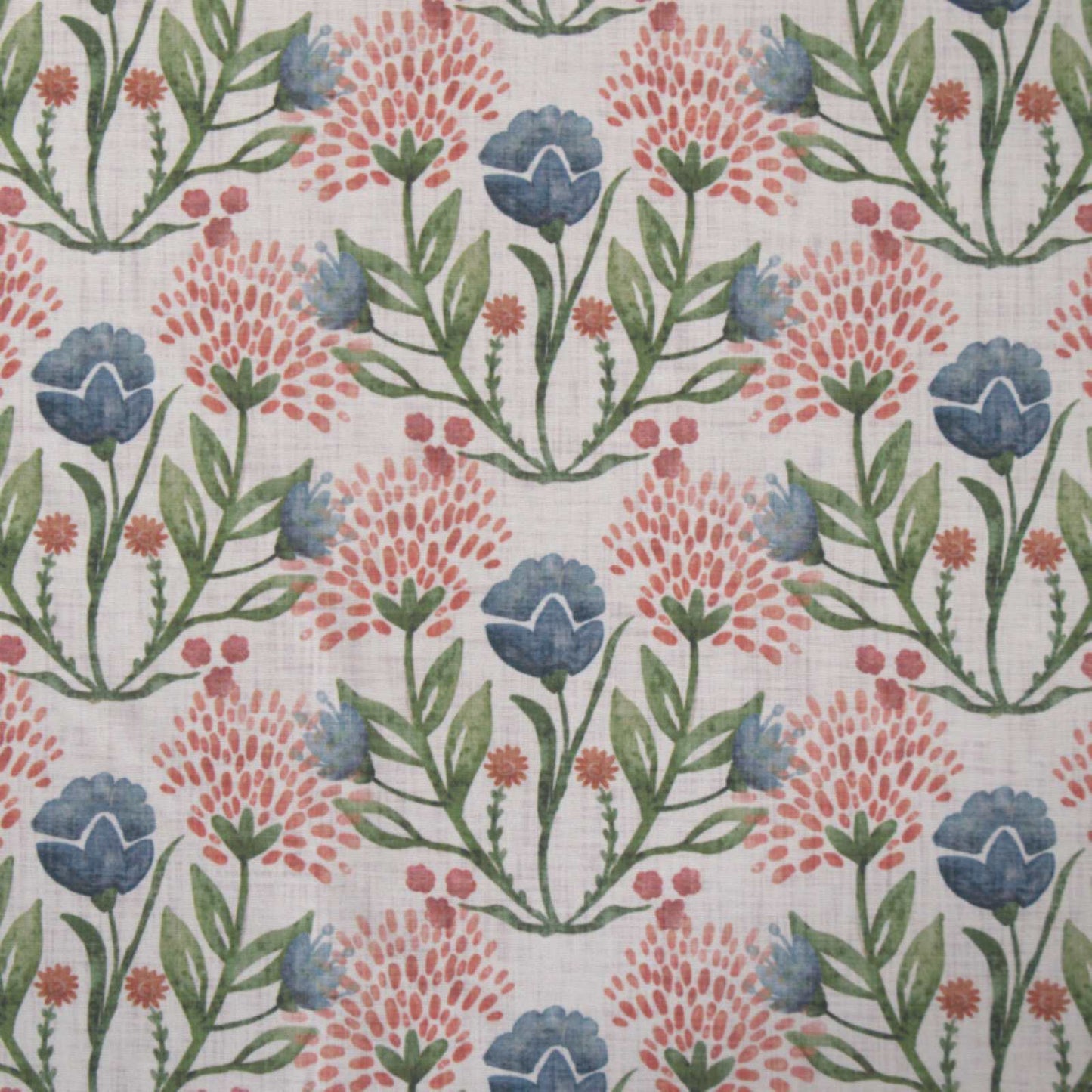 Floral print half panama furnishing fabric to buy online