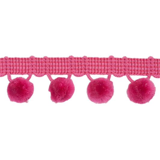 Hot Pink cerise pom pom trim to buy online