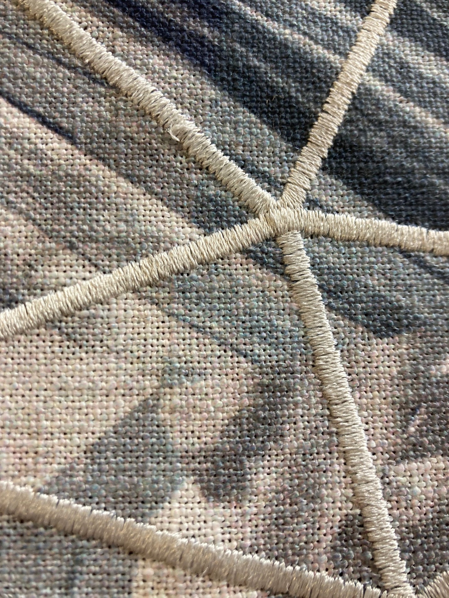 Abstract Triangles Printed Fabric in River