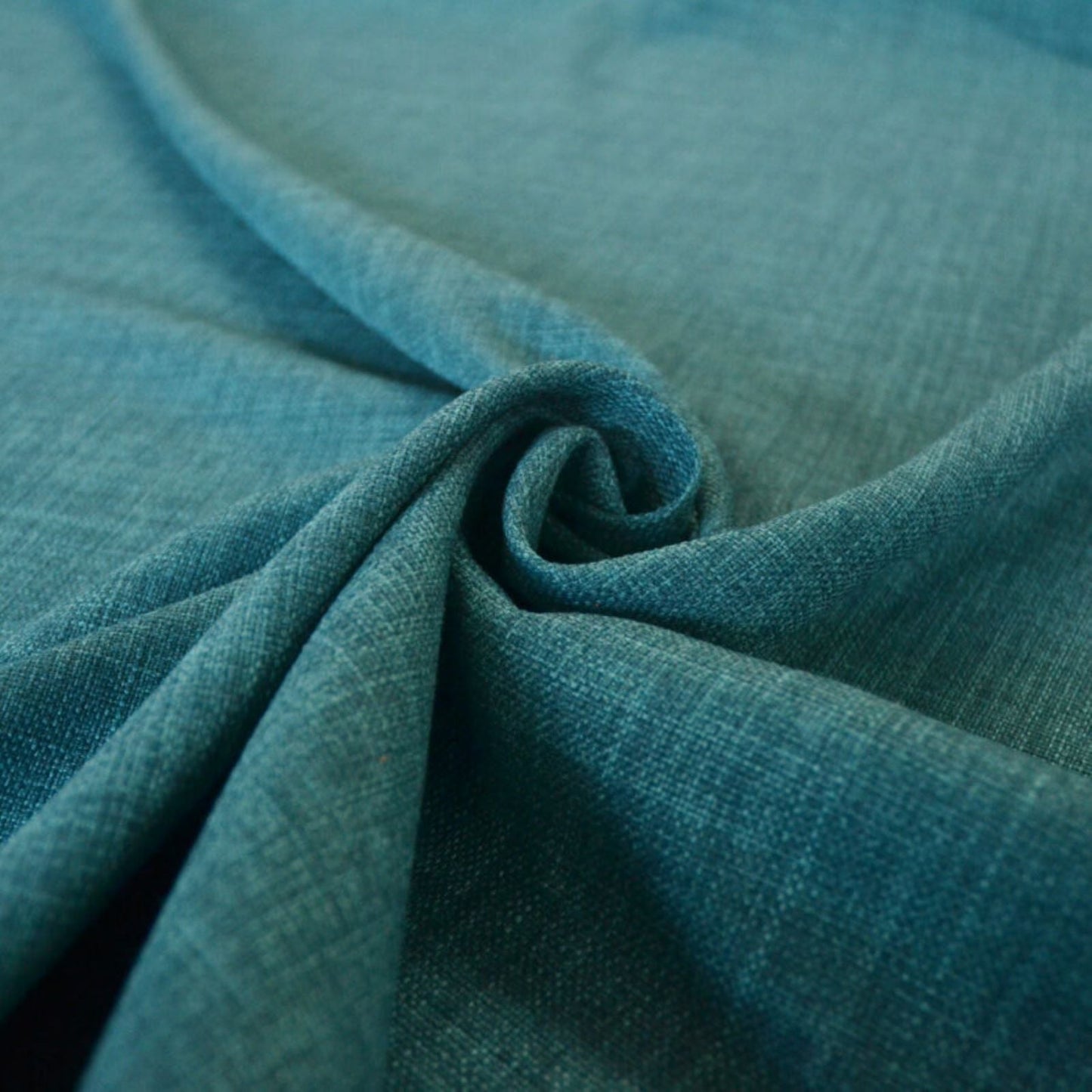 Jade Green Linen Look Polyester Furnishing Fabric for curtains