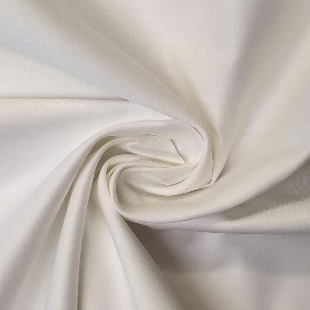 White cotton curtain lining available online by the metre