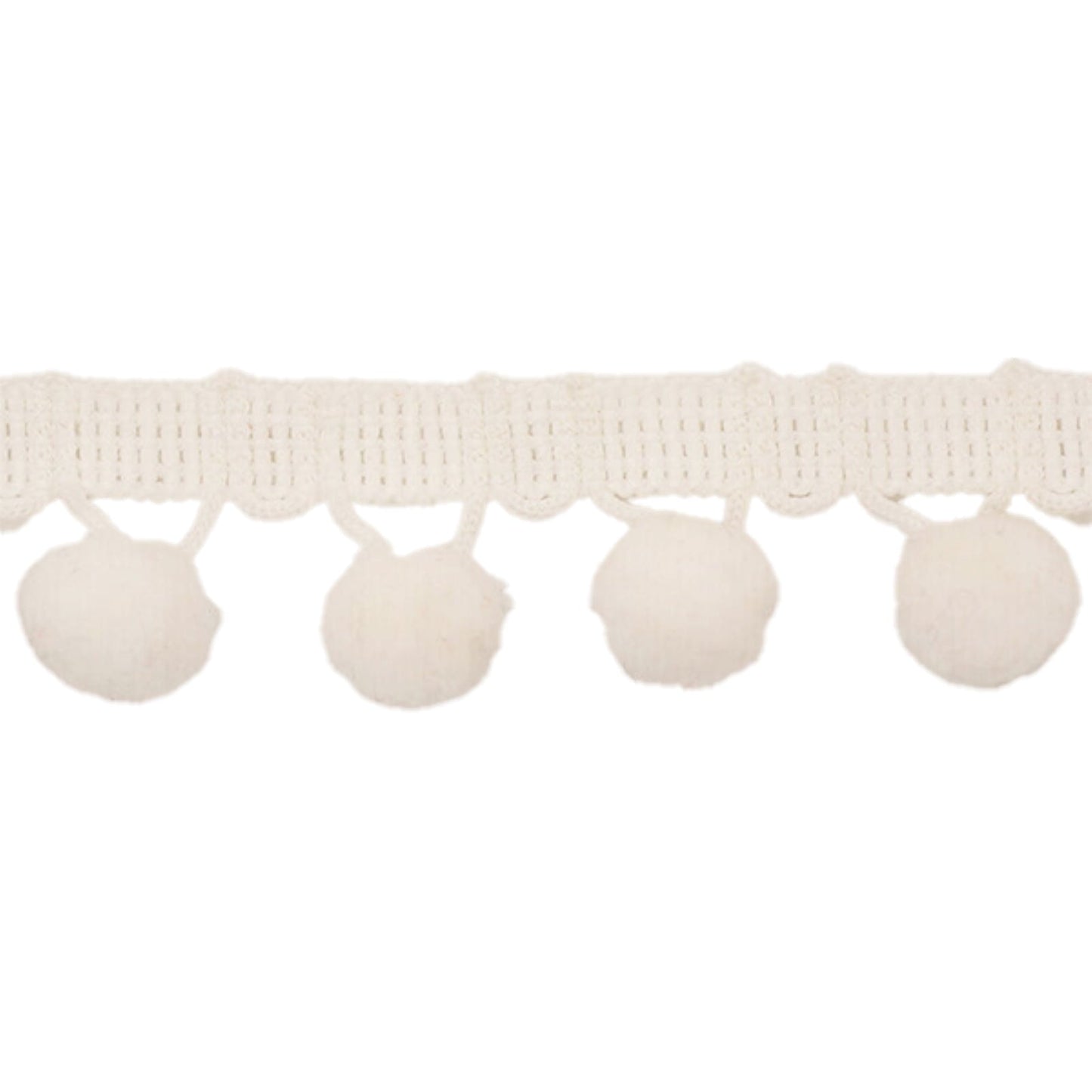 White pom pom trim to buy online