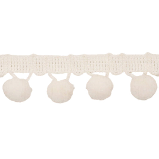 White pom pom trim to buy online