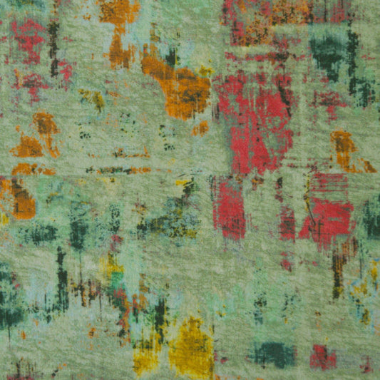 Abstract brushstroke velvet fabric soft blue