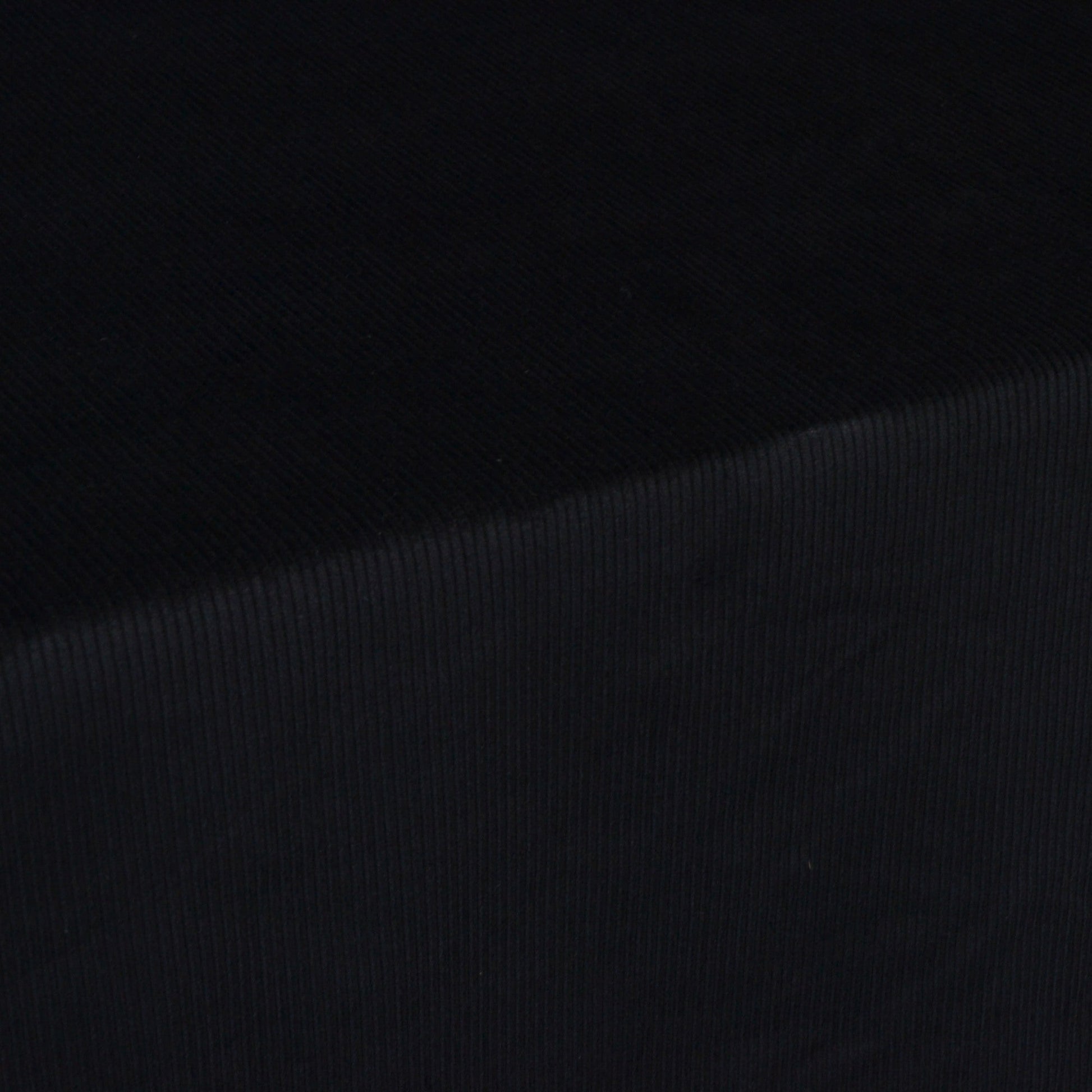 Black Cotton 8 wale corduroy fabric to buy by the metre