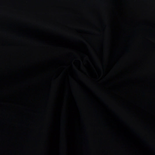 Black Cotton Drill Fabric for dressmaking or cushions