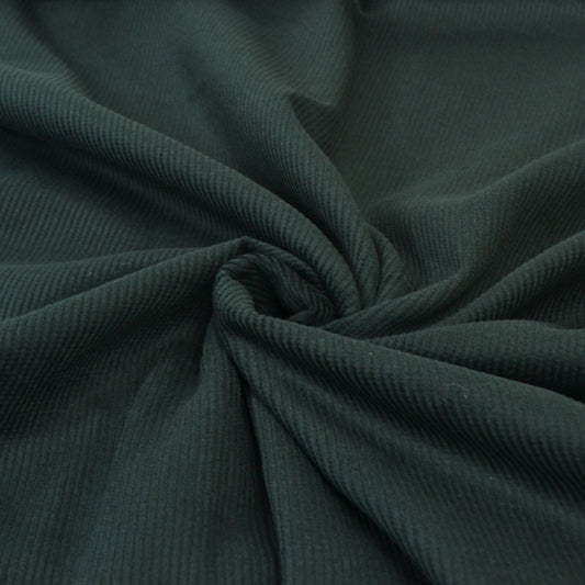 Bottle Green corduroy fabric for dressmaking or upholstery