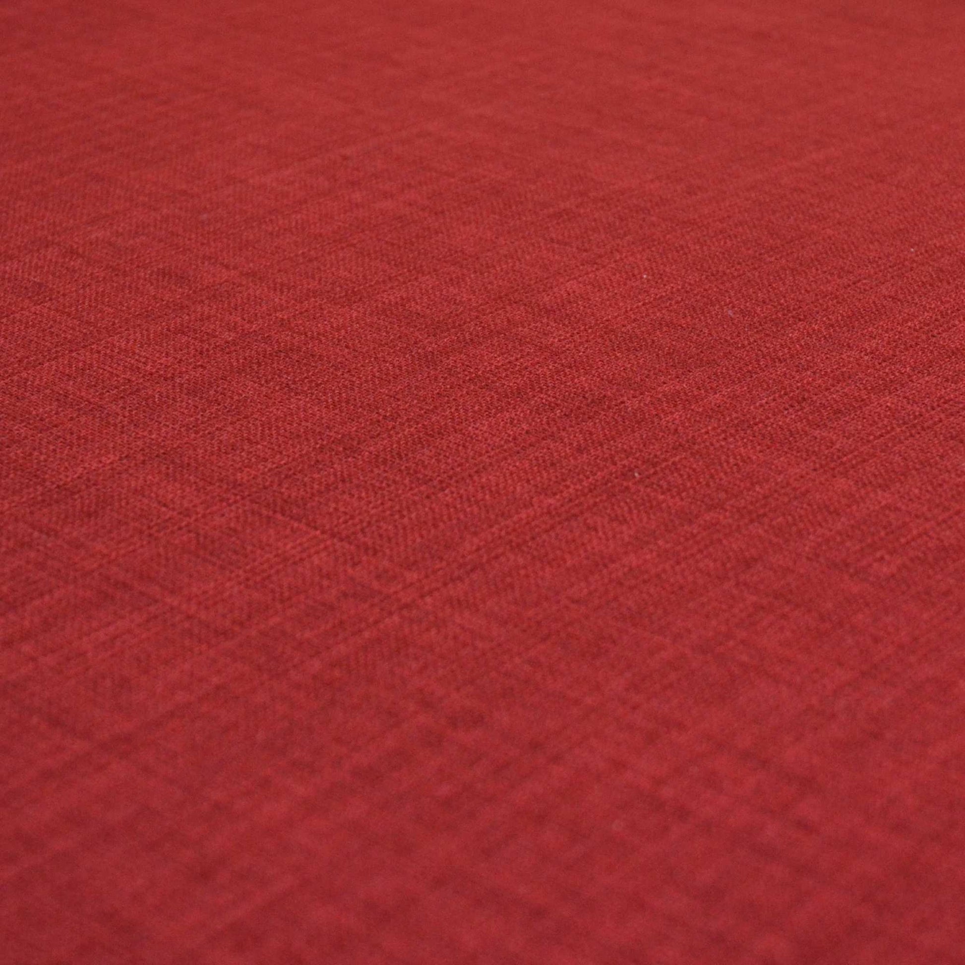 Brick red Linen Look Polyester Furnishing Fabric