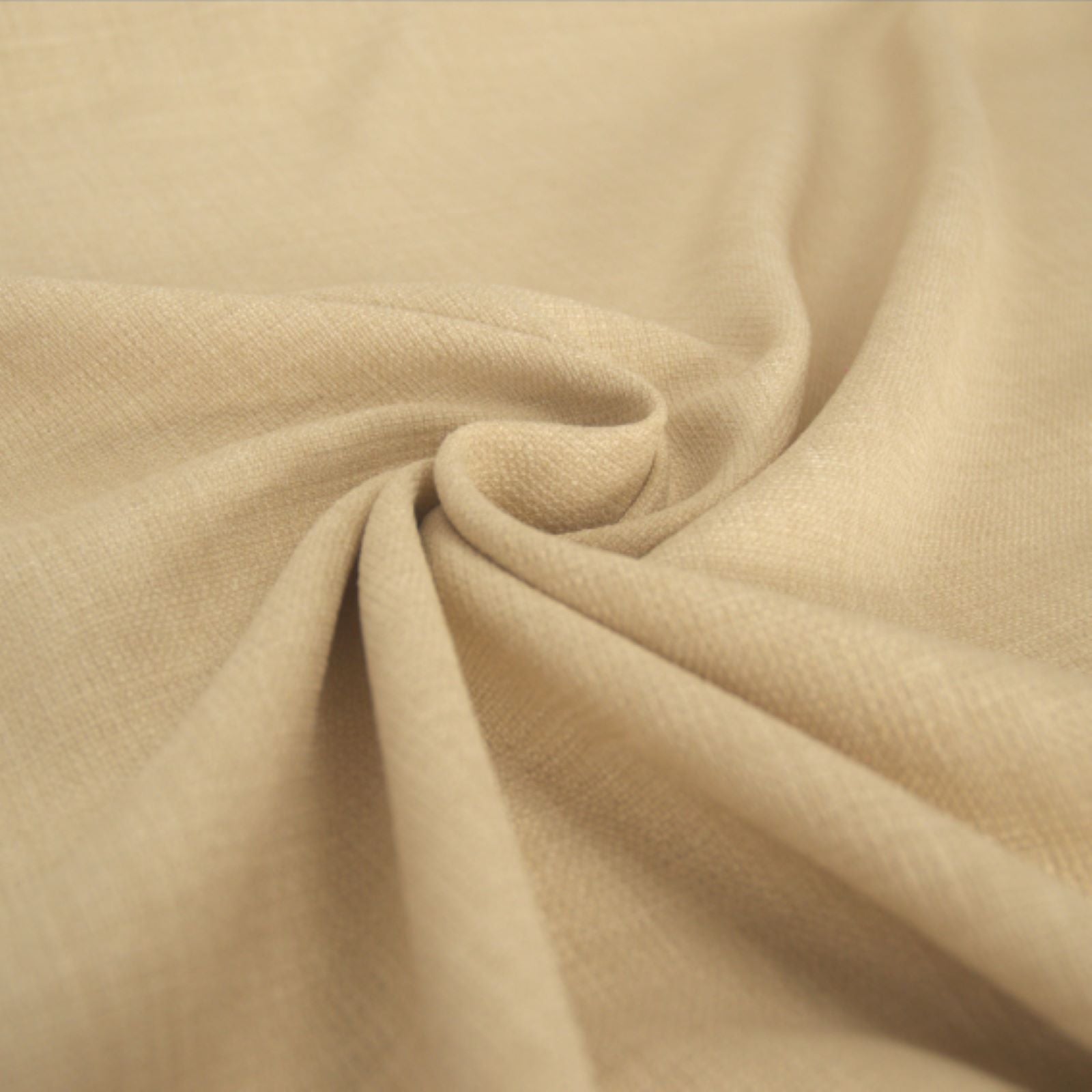 Buff Linen Look Polyester Furnishing Fabric for curtains