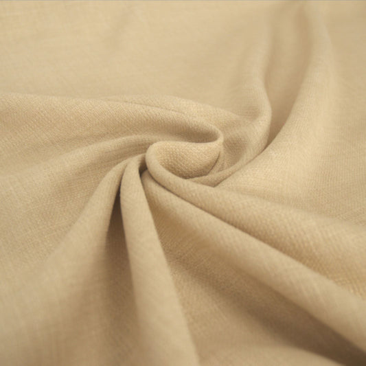 Buff Linen Look Polyester Furnishing Fabric for curtains