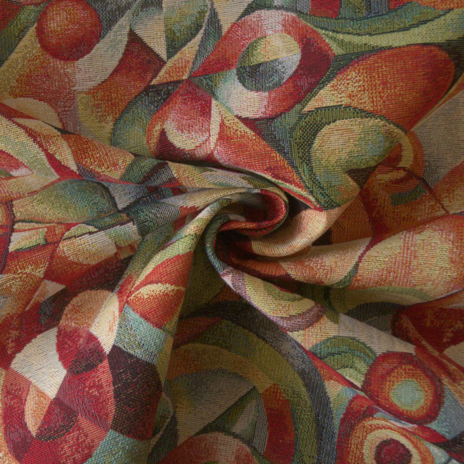 Abstract Cubism Tapestry fabric for curtains or upholstery