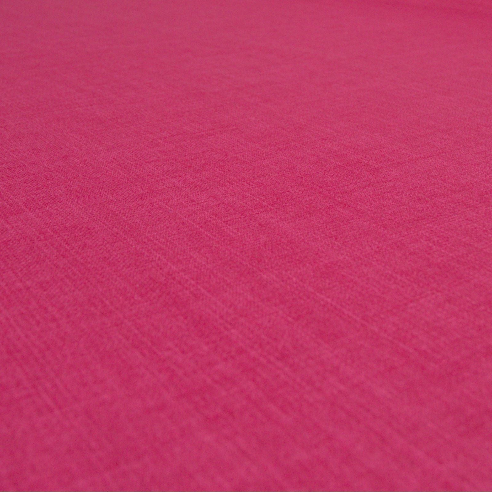 Bright Pink Linen Look Polyester Furnishing Fabric