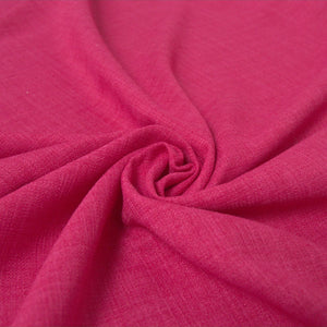 Fuschia Linen Look Polyester Furnishing Fabric for curtains
