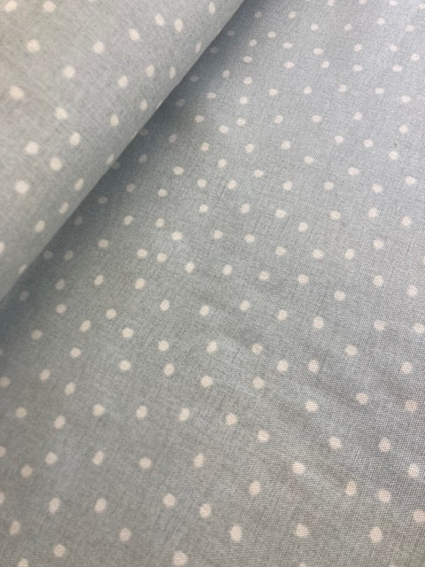 Sustainable Cotton Spot Duck Egg  Fabric
