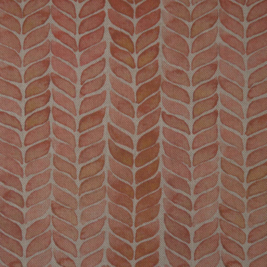 Leaf Stripe Coral fabric to buy online