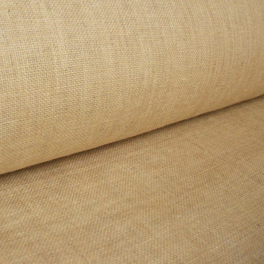 Furnishing hessian fabric on a roll