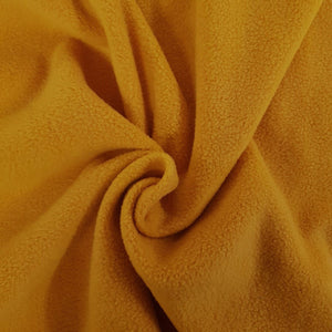 Ochre Mustard Yellow Fleece Fabric to buy online by the metre
