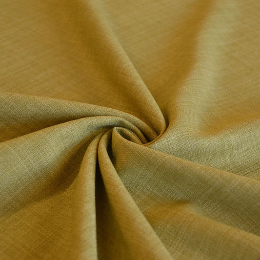 Olive Green Linen Look Polyester Furnishing Fabric for curtains