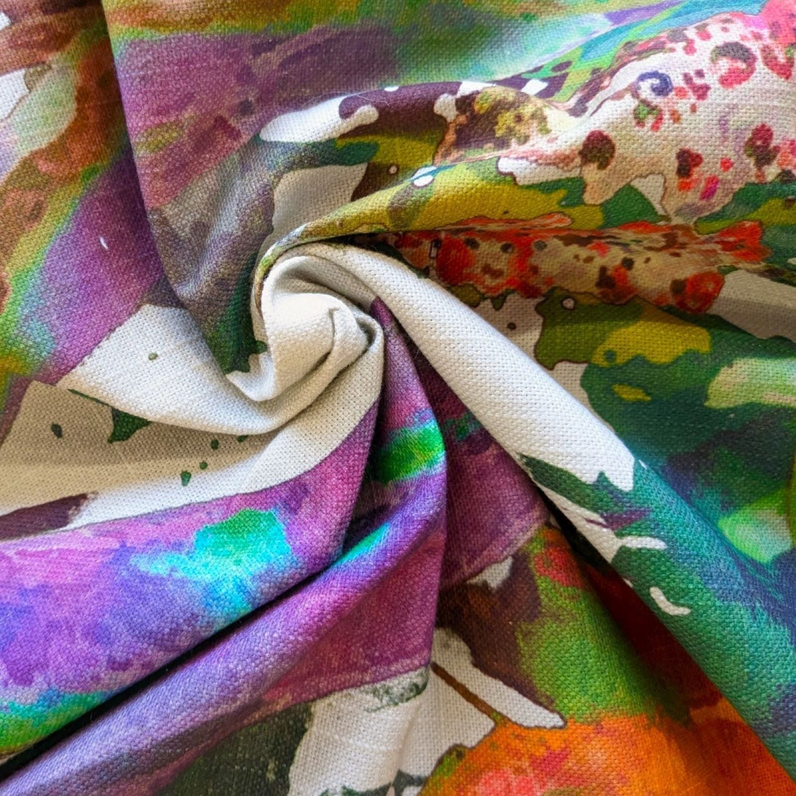 Tulip Garden flower print fabric for curtains