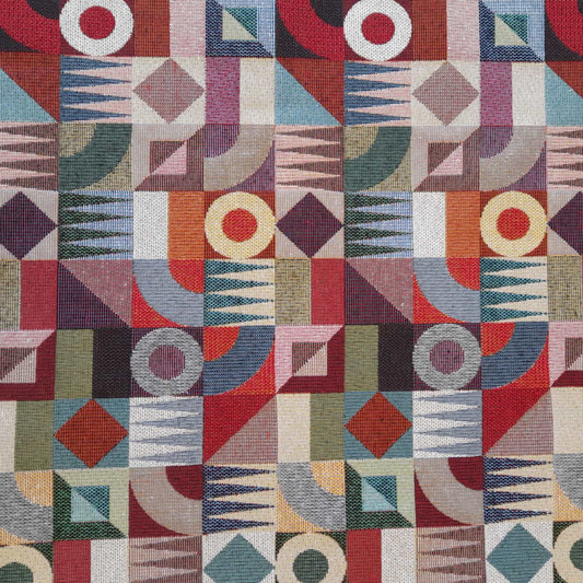 Patterned checkerboard tapestry furnishing fabric