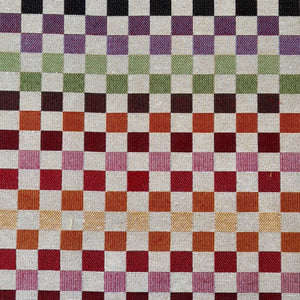 Rainbow squares tapestry furnishing fabric to buy online