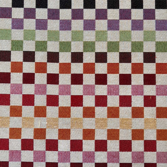 Rainbow squares tapestry furnishing fabric to buy online