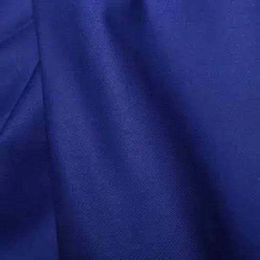 Royal Blue Cotton Drill Fabric with a diagonal twill weave