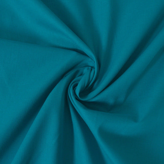 Teal Blue Voile fabric for lining or draping
