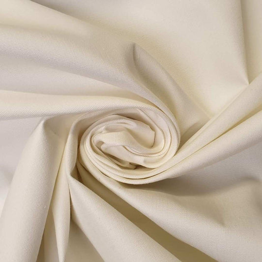 Thermal energy saving curtain lining in cream