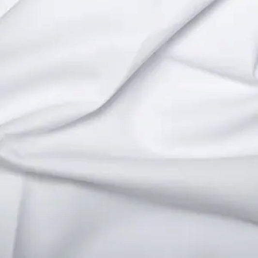 Bright White Cotton Drill Fabric with a diagonal twill weave