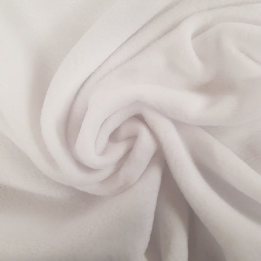 White Fleece Fabric to buy online by the metre