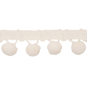 White pom pom trim to buy online