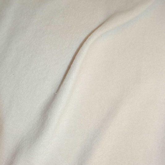 White stretch cotton towelling fabric