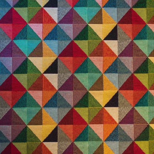 Colourful Diamond Tapestry Furnishing Fabric