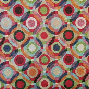 Vibrant Circles Tapestry fabric, multicolour